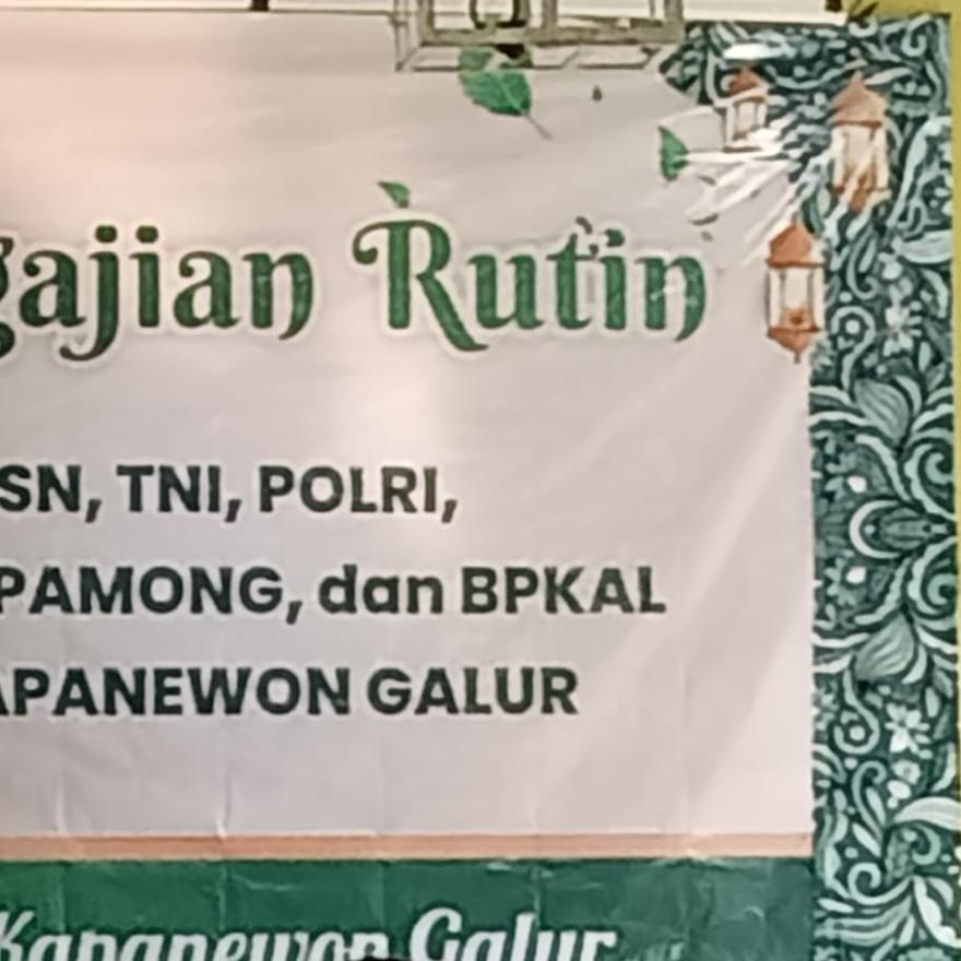 Pengajian Rutin ASN TNI Polri Perangkat Desa Se Kapanewon Galur di SD N 1 Pandowan